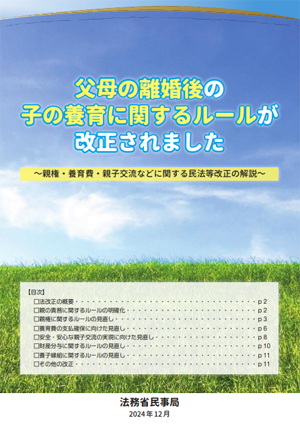 父母の離婚後の子の養育に関するルールが改正されました（法務省作成パンフレット）
