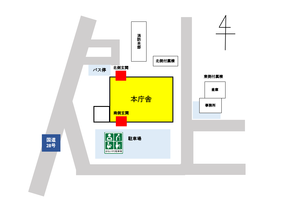 本庁舎周辺図