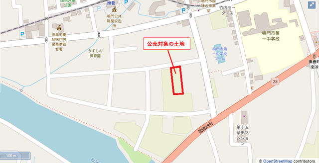 公売対象の土地(地図) 公売対象の土地(地図)